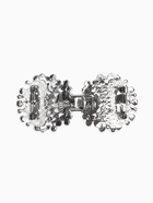 Зажим для кардигана «Ажур. Веер», белый в серебре - фото 68178571