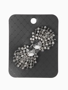 Зажим для кардигана «Ажур. Веер», белый в серебре - фото 68178574