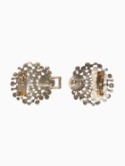 Зажим для кардигана «Ажур. Веер», белый в золоте - фото 68178579