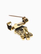 Зажим для кардигана «Ажур», коричневый в чернёном золоте - фото 68178594