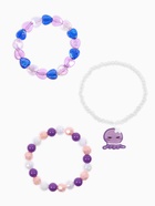 Набор браслетов детских «Выбражулька. Осьминог и бусины», 3 шт. сиреневый (комплект 2 шт) - фото 68178605