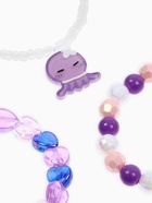 Набор браслетов детских «Выбражулька. Осьминог и бусины», 3 шт. сиреневый (комплект 2 шт) - фото 68178606