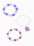 Набор браслетов детских «Выбражулька. Осьминог и бусины», 3 шт. сиреневый (комплект 2 шт) - фото 68178607
