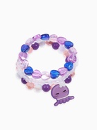 Набор браслетов детских «Выбражулька. Осьминог и бусины», 3 шт. сиреневый (комплект 2 шт) - фото 68178608