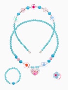 Комплект детский «Выбражулька. Сердце», 4 предмета: клипсы, бусы, кольцо, ободок, МИКС - Фото 1