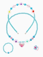 Комплект детский «Выбражулька. Сердце», 4 предмета: клипсы, бусы, кольцо, ободок, МИКС - Фото 4