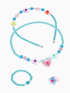 Комплект детский «Выбражулька. Сердце», 4 предмета: клипсы, бусы, кольцо, ободок, МИКС - фото 68178618