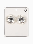 Серьги гвоздики «Кристалл. Круг», белые - фото 68178636