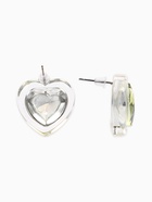 Серьги гвоздики «Кристалл. Сердце», зелёный - фото 68178640