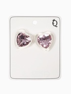 Серьги гвоздики «Кристалл. Сердце», розовые - фото 68178651