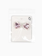 Серьги гвоздики «Кристалл. Сердце», розовые - фото 68178653