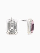 Серьги гвоздики «Кристалл. Прямоугольник», розовые - фото 68178660