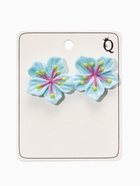 Серьги гвоздики «Цветок Лилии», голубые (комплект 2 шт) - фото 68178673