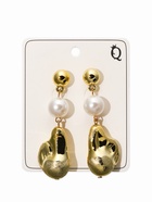 Серьги «Жемчуг барокко». белые в золоте - фото 68178698