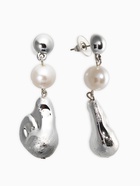 Серьги «Жемчуг барокко». белые в серебре - фото 68178700