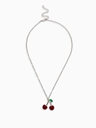 Кулон на цепочке «Черешня», 40 см, бордово-зелёный в серебре (комплект 2 шт) - фото 68178734