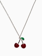 Кулон на цепочке «Черешня», 40 см, бордово-зелёный в серебре (комплект 2 шт) - фото 68178733