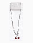 Кулон-цепь крупная «Вишня», красный в серебре 40 см (комплект 2 шт) - фото 68178754