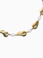 Бусы «Жемчуг Борокко», белые в золоте, 40 см - Фото 2