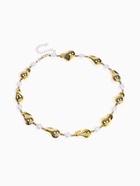 Бусы «Жемчуг Борокко», белые в золоте, 40 см - Фото 4