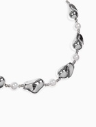 Бусы «Жемчуг Борокко», белые в серебре 40 см - Фото 2