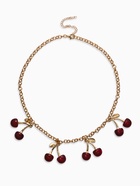 Цепь с подвесками «Вишня», 40 см, бордовая в золоте - фото 809456429