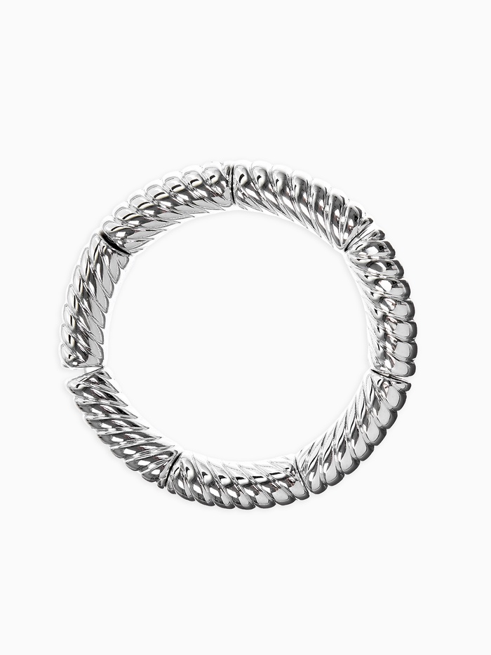Браслет на резинке «Стиль. Резной», пластик, цвет серебро - Фото 1
