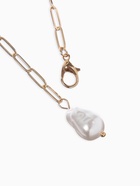 Цепь с подвеской «Жемчужина», вытянутое звено, белая в золоте (комплект 2 шт) - фото 68178809