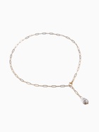 Цепь с подвеской «Жемчужина», вытянутое звено, L=45 см, белая в золоте - Фото 6