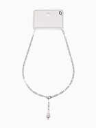 Цепь с подвеской «Жемчужина», вытянутое звено, белая в серебре (комплект 2 шт) - фото 68178821