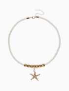 Кулон на шнурке «Морская звезда», цвет бело-золотой - фото 68178824