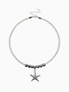 Кулон на шнурке «Морская звезда», бело-серебристый - фото 68178832