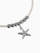 Кулон на шнурке «Морская звезда», бело-серебристый - фото 68178833