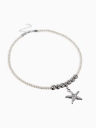 Кулон на шнурке «Морская звезда», бело-серебристый - фото 68178836