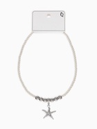 Кулон на шнурке «Морская звезда», бело-серебристый - фото 68178837