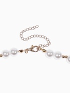 Кулон на жемчужных бусах «Ракушка», белый в золоте - фото 68178860