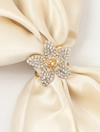 Кольцо для платка «Цветок Лилии», белое в золоте - Фото 4