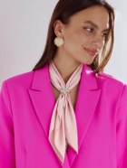 Кольцо для платка «Цветок Лилии», белое в золоте - Фото 2