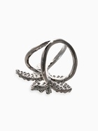 Кольцо для платка «Цветок Лилии», белое в серебре - фото 68178879