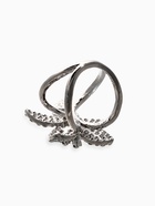 Кольцо для платка «Цветок Лилии», белое в серебре - Фото 6