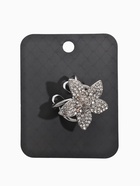 Кольцо для платка «Цветок Лилии», белое в серебре - Фото 7