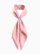 Кольцо для платка «Цветок Лилии», белое в серебре - Фото 3