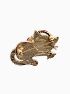 Брошь перламутровая «Котёнок в наушниках», белая в золоте - фото 68178886