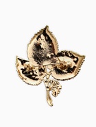 Брошь «Листья Ясеня», зелёно-коричневая в золоте - Фото 2