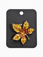 Брошь «Лист Клёна», жёлто-коричневая в золоте - фото 68178900