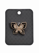 Брошь маленькая «Бабочка», чёрная в золоте - Фото 4