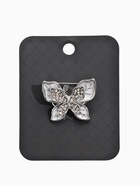 Брошь маленькая перламутровая «Бабочка», белая в серебре - Фото 4