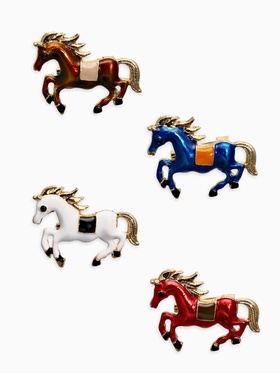 Брошь с эмалью «Маленькая лошадка», скакун, МИКС в золоте  (артикул 10905924)  большой выбор товаров оптом и в розницу по низким ценам с доставкой