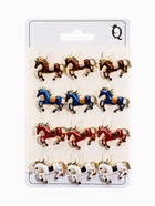 Брошь с эмалью «Маленькая лошадка», скакун, МИКС в золоте - Фото 4