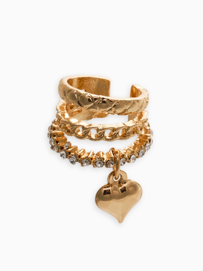 Кафф «Стиль» сердце, стеганое, белые в золоте - Фото 1